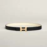 Mini Constance belt buckle & Reversible leather strap 24 mm